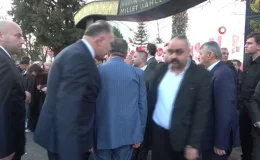 MHP’lilerden Bakan Tunç’a mehter marşlı, maytap ve konfetili karşılama